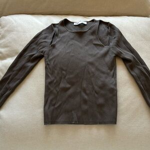 Long sleeve cut out top